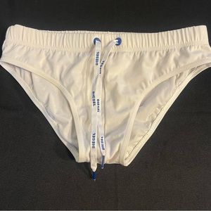 Men’s Diesel White Swim Brief